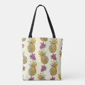 Ananas, aardbei  textielontwerp. tote bag (Achterkant)