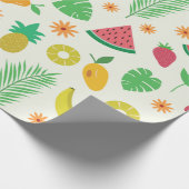 Ananas aardbeien banaan watermeloen Fruit Cadeaupapier (Hoek)