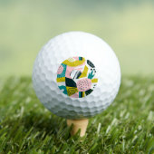 Ananas Abstract: Kleurig Naadloos Patchwork Golfballen (Insitu Shirt)