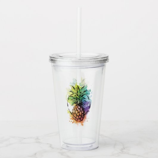 Ananas Acryl Drinkbeker (Voorkant)