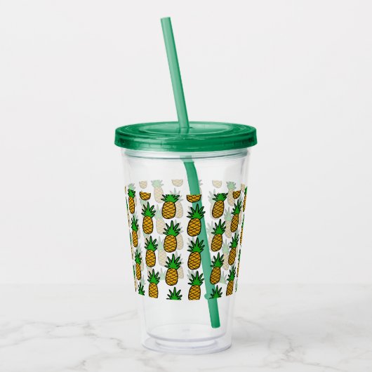 ananas acryl drinkbeker (Links)