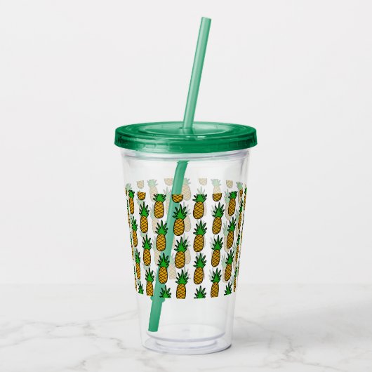 ananas acryl drinkbeker (Achterkant)