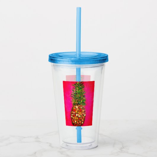 Ananas Acryl Tumbler Drinkbeker (Voorkant)