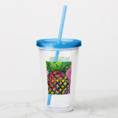 Ananas Acryl Tumbler Drinkbeker (Achterkant)