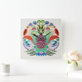 Ananas Acryl Wandklok (Huis)