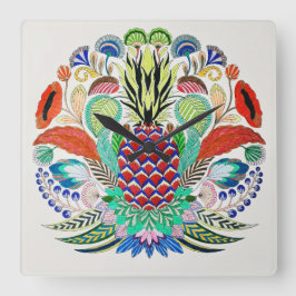 Ananas Acryl Wandklok