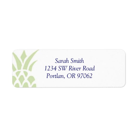Ananas Adreslabel Etiket (Voorkant)
