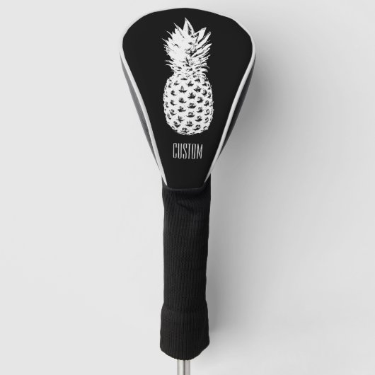 Ananas afbeelding golf driver hoofd beschermhoes golfheadcover (Voorkant)