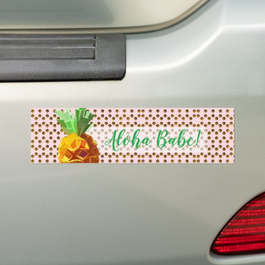 Ananas Aloha Babe Sticker (Op auto)