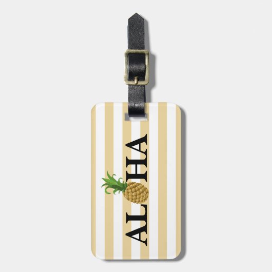 Ananas Aloha Bagagelabel (Voorkant verticaal)