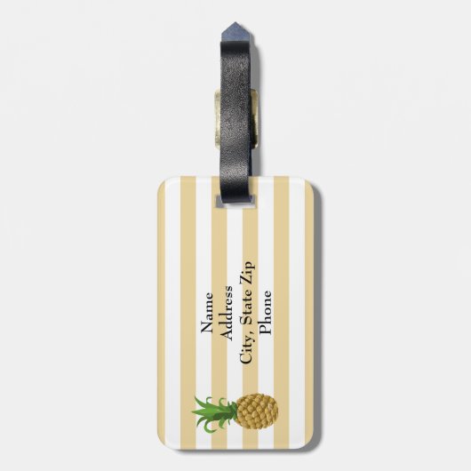 Ananas Aloha Bagagelabel (Achterkant verticaal)