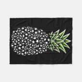 Ananas Aloha Beaches Hawaii Soccer Fleece Deken (Voorkant (Horizontaal))
