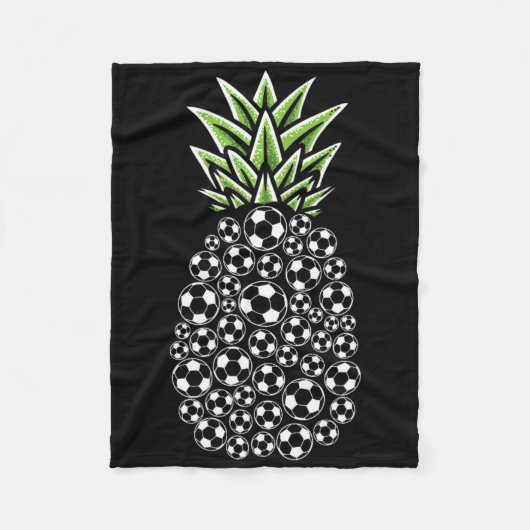 Ananas Aloha Beaches Hawaii Soccer Fleece Deken (Voorkant)