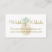 ananas aloha bruiloft website Kaart invoegen (Voorkant)