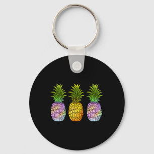 Ananas Aloha Hawaï Hawaiaanse Vrucht Zomer Vakanti Sleutelhanger
