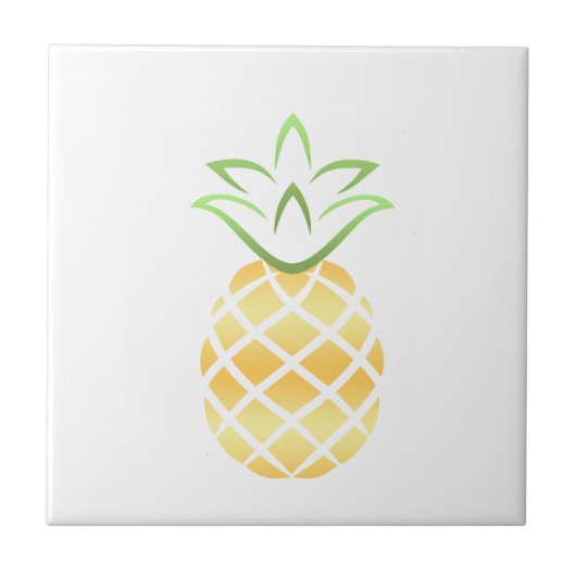Ananas Aloha Hawaii! Tegeltje (Voorkant)