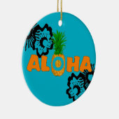 Ananas Aloha - Met kerst bedreigde kerst Keramisch Ornament (Rechts)