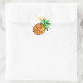 Ananas Aloha Ronde Sticker (Tas)