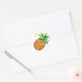 Ananas Aloha Ronde Sticker (Envelop)