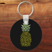 Ananas Aloha Stranden Hawaii Beachvolleybal - Sleutelhanger (Voorkant)