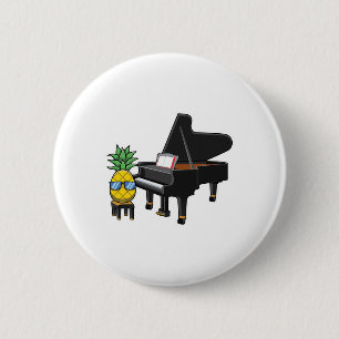Ananas Aloha Stranden Hawaii Piano Gift - Pianis Ronde Button 5,7 Cm