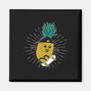 Ananas Aloha Stranden Hawaii Skateboarden - Ska Magneet