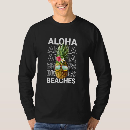 Ananas Aloha Stranden - Zomervakantie Strand T-shirt (Voorkant)