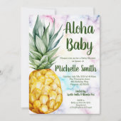 Ananas Aloha Summer Tropical Fruit Baby shower Kaart (Voorkant)