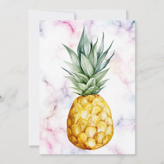 Ananas Aloha Summer Tropical Fruit Baby shower Kaart (Achterkant)