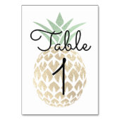 Ananas Aloha Tropical Table Number Kaart (Achterkant)