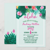 ANANAS ALOHA tropische bloem Verjaardag Kaart (Voorkant / Achterkant)