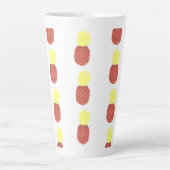 Ananas Aluminium Water Fles Latte Mok (Voorkant)