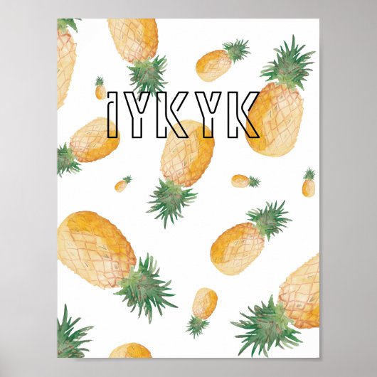 Ananas anesthetisch decor Poster voor eiykyk (Voorkant)