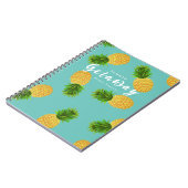 Ananas Aqua Notitieboek (Linkerzijde)