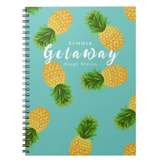 Ananas Aqua Notitieboek (Voorkant)