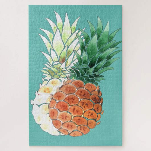 Ananas, aquarel . legpuzzel (Verticaal)