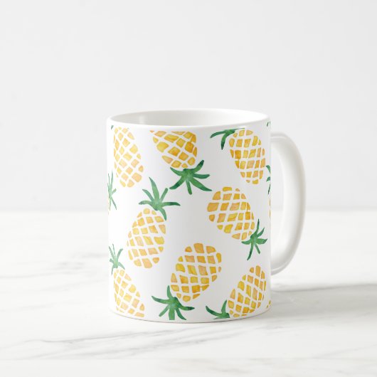 Ananas aquarel mok (Voorkant rechts)