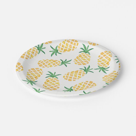 Ananas aquarel party bord (Gekanteld)