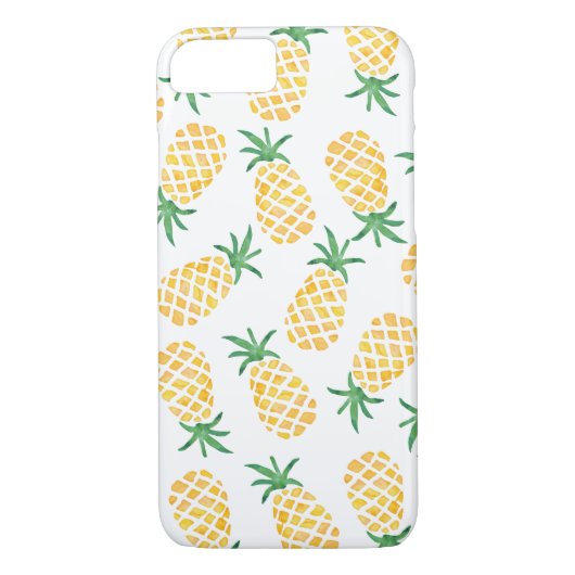 Ananas Aquarel patroon iphone cover (Achterkant)