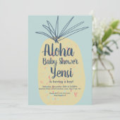 Ananas Art Baby shower Tropische zomer Aloha (Staand voorkant)