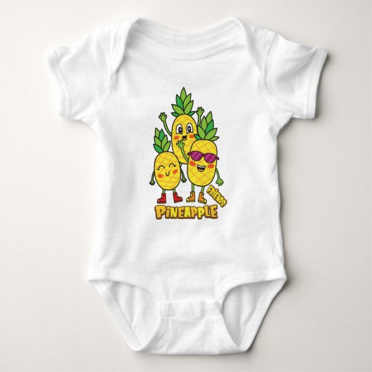 Ananas baby body romper (Voorkant)
