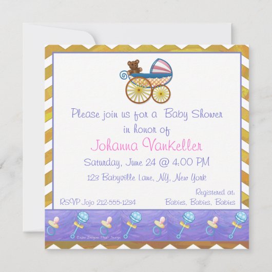 Ananas Baby Kaart (Achterkant)