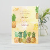 ananas Baby shower Kaart (Staand voorkant)