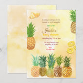 ananas Baby shower Kaart (Voorkant / Achterkant)