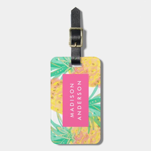 ananas bagagelabel (Voorkant verticaal)