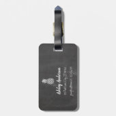 Ananas bagagelabel | Achtergrond karton (Achterkant verticaal)