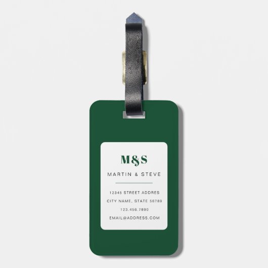 Ananas Bagagelabels (Achterkant verticaal)