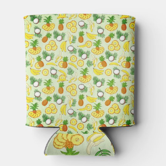 Ananas Bananen en kokosnoten eiland Vibes Blikjeskoeler (Achterkant)