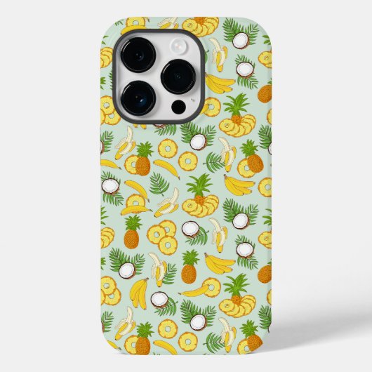 Ananas Bananen en kokosnoten eiland Vibes Case-Mate iPhone Case (Achterkant)