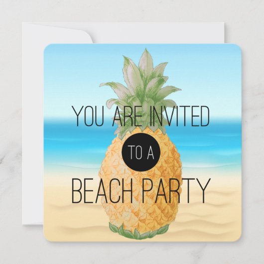 ananas Beach | partijuitnodiging Kaart (Voorkant)